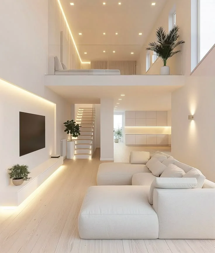 Grande surface murale traitée par projection Airless